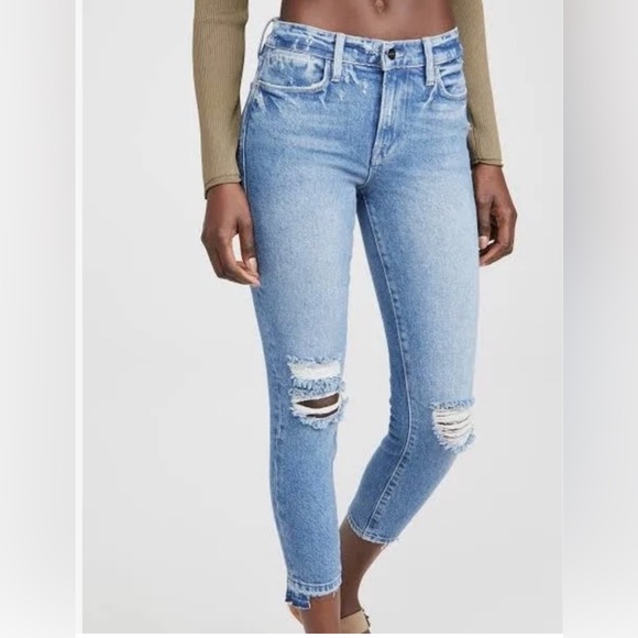 Frame Denim Denim - FRAME Denim Le High Skinny Crop Distressed‎ Jeans Size 25